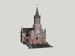 Model sketchup nhà thờ mới nhất