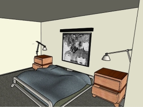 Model sketchup thiết kế mẫu phòng ngủ
