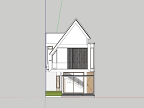 Model sketchup thiết kế nhà phố 2 tầng 7.1x7.2m