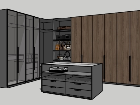 Model sketchup tủ phòng ngủ hiện đại