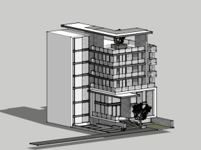 Model sketchup việt nam tòa nhà 7 tầng