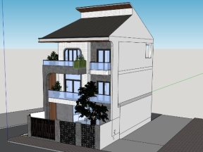 Model skp nhà biệt thự 3 tầng 9.1x13.5m