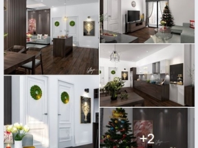 Model su 17 + vray 3.0 thiết kế nội thất nhà bếp cho căn hộ