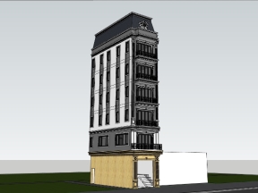 model su nhà phố,File sketchup nhà phố,File sketchup nhà phố 7 tầng,nhà phố 7 tầng