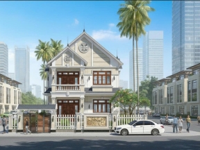 Model su mẫu biệt thự tân cổ điển (10x13m)