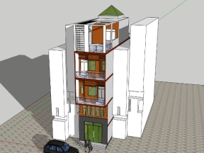 Model su mẫu nhà phố sang trọng kết hợp làm văn phòng