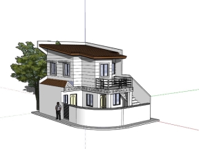 Model su nhà 2 tầng kích thước 5.3x7.3m