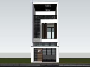 Model su nhà ở 3 tầng kiểu mới 5x15.4m