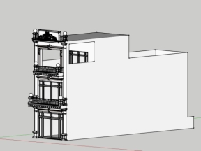 Model su nhà ở 3 tầng tân cổ điển 5x20m