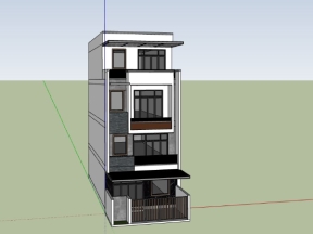 Model su nhà ở 4 tầng 7x20m