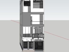 Model su nhà ở 5 tầng 5x9.5m