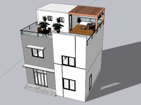 Model su Nhà phố 2 tầng 7.6x7.7m