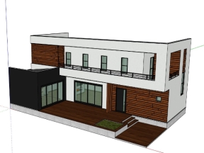 Model su nhà  phố 2 tầng diện tích thiết kế 14.4x8.7m