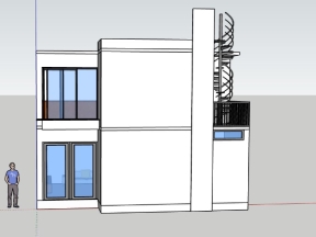 Model su nhà phố 2 tầng đơn giản download miễn phí