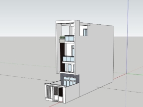 Model su nhà phố 3 tầng 3.6x15.6m