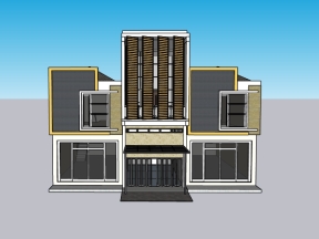 Model su nhà phố 3 tầng 4.5x12.85m