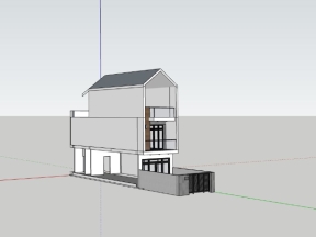 Model su nhà phố 3 tầng diện tích xây dựng 4.8x13.4m