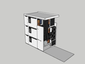 Model su nhà phố 3 tầng kích thước 5x7.1m