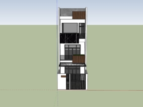Model su nhà phố 4 tầng hiện đại 5x17m
