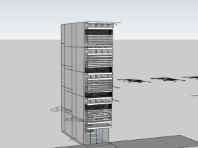 Model su nhà phố 5 tầng 3.2x8m