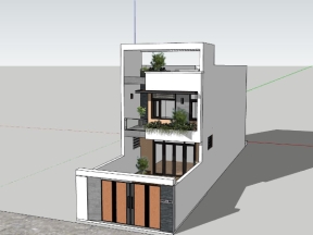 Model su nhà phố tầng hiện đại 5.7x24.5m