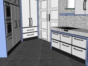 Model su nội thất phòng bếp đơn giản