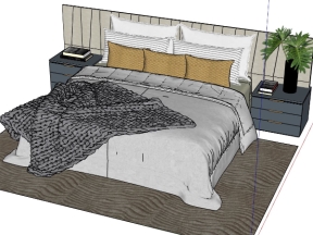 Model su thiết kế giường ngủ model 3d