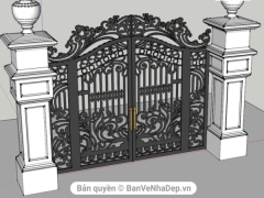 Model su thiết kế mẫu cổng rào cnc đẹp