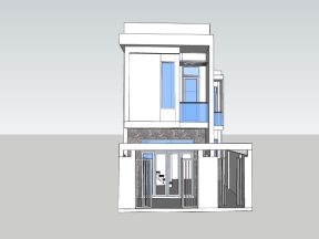 Model su việt nam nhà ở phố 2 tầng 6.2x16.4m