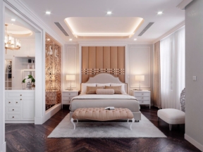 Model thiết kế nội thất phòng ngủ đầy đủ sang trọng