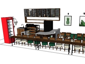 Model thiết kế quán cafe độc đáo file su