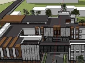 Model thiết kế trường học 4 tầng dựng trên su 2020