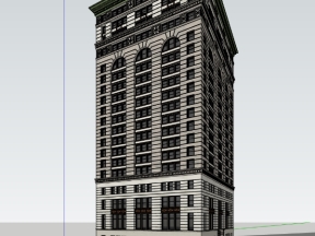 Model tòa chung cư 20 tầng kích thước 21.6x21.6m