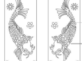 Model vách cổng cá chép tài lộc cnc