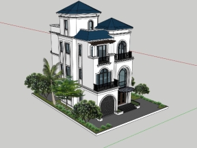 Model villa 3 tầng 8.5x11.5m