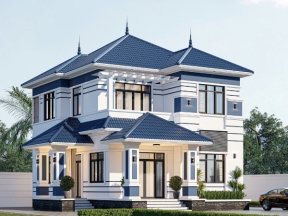 Nhà 2 tầng mái Nhật hiện đại – Thiết kế tối ưu chi phí – Công năng chuẩn (10,2m x 12m )