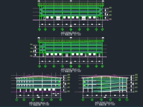 Nhà ăn kết hợp nhà xe kích thước 33x48m