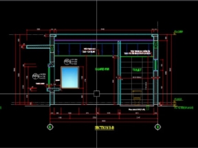 Nhà bảo vệ 4x6m (kiến trúc, kết cấu)
