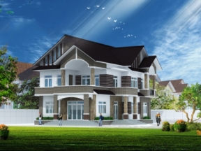 Nhà biệt thự 2 tầng 11.7x19.8m  gồm