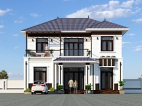 Nhà biệt thự 2 tầng mái nhật 13x12m