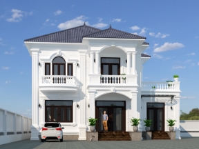 Nhà biệt thự 2 tầng tân cổ điển 13x13m