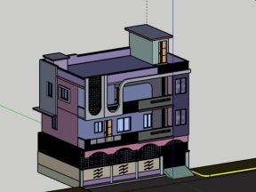 Nhà biệt thự 3 tầng 12x7.6m dựng model su 