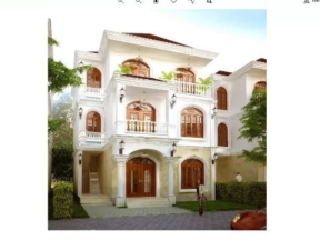 Nhà biệt thự 3 tầng kích thước xây dựng 10x13m hồ sơ