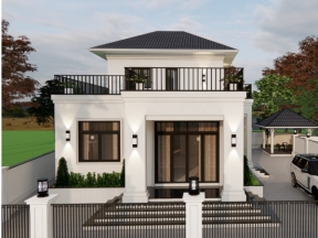 Nhà biệt thự mái thái 2 tầng