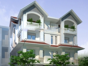 Nhà biệt thự song lập 3 tầng 7x13.5m bản vẽ