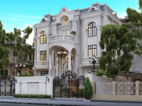 Nhà biệt thự tân cổ điển 3 tầng model .skp