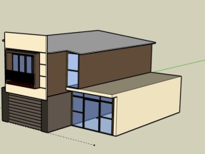 Nhà dân 2 tầng 7x9m file sketchup