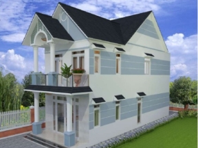 Nhà dân 2 tầng mái thái 5x17m