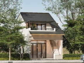 Nhà gác lửng 5x17m full kiến trúc - kết cấu - điện nước.