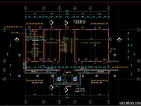 Nhà hiệu bộ 3 tầng 11.4x19.2m (full)